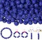100pcs 10mm Blue Clay Beads, Round Blue Rhinestone Beads for Jewelry Making(Sapphire)